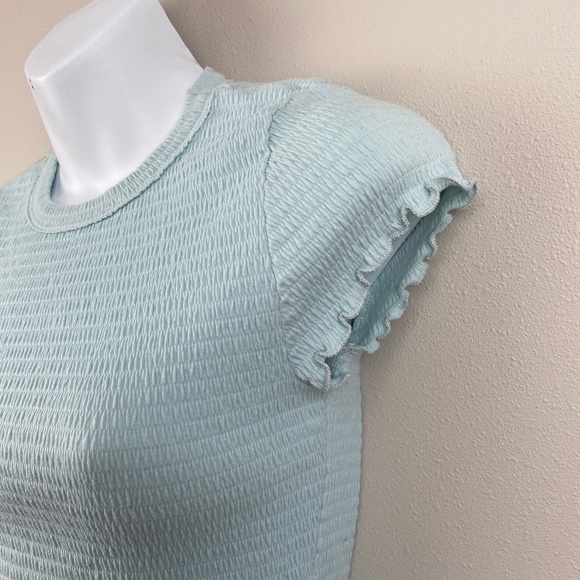 Altar'd State Short Sleeve Smocked Crop Top - Size Small - Picture 2 of 6